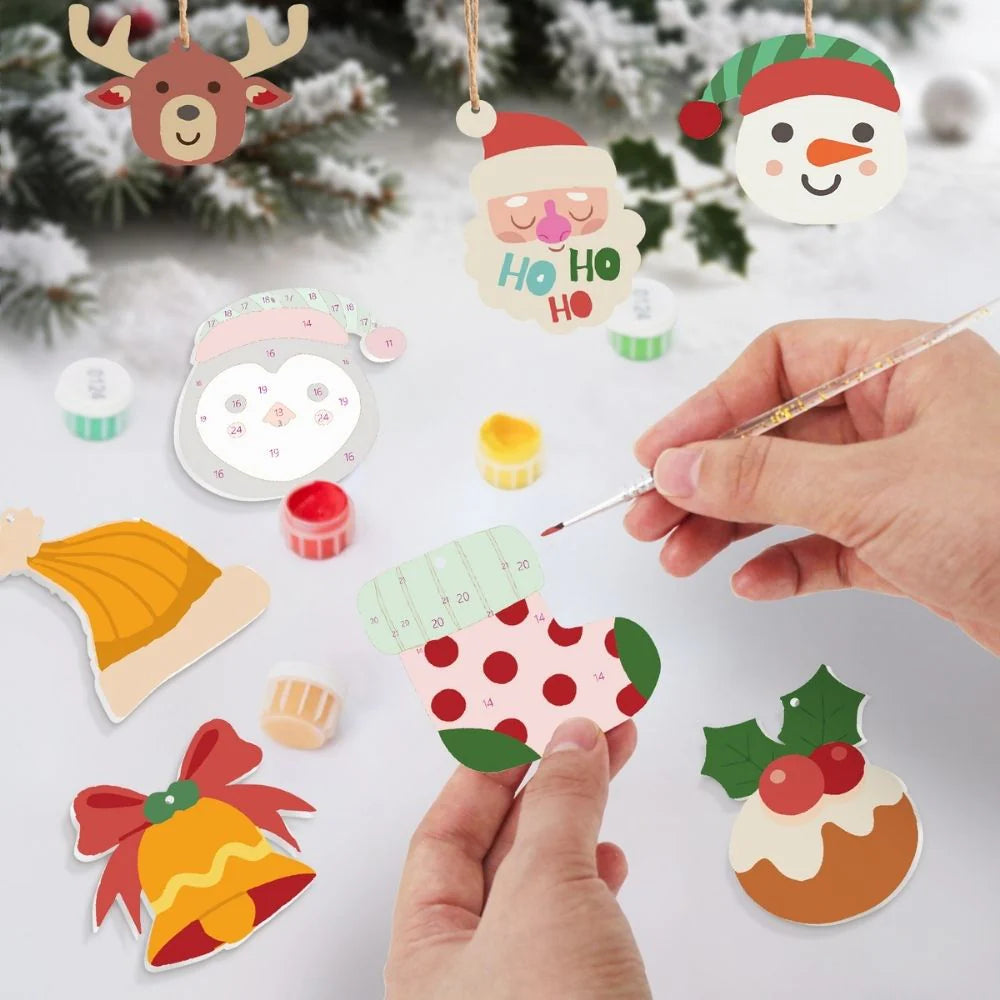 Peinture par numéro Noël Chaleureux – détail toile – Maison Artsen