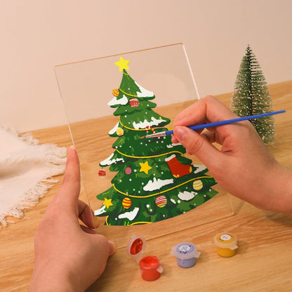 Lampe à peindre par numéro Sapin Enneigé, vue 6, Maison Artsen