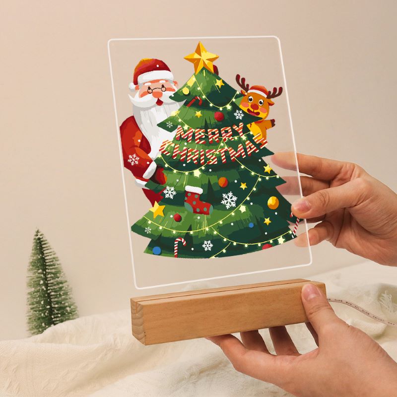 Lampe à peindre par numéro Le Sapin du Père Noël, vue 3, Maison Artsen