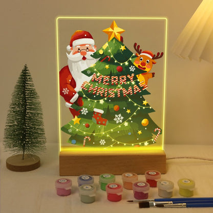 Lampe à peindre par numéro Le Sapin du Père Noël, Maison Artsen