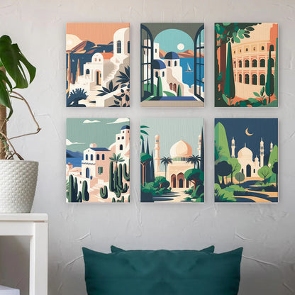 Peintures par numéro Ville Chaude en décoration murale – inspiré des villes du Sud – Maison Artsen