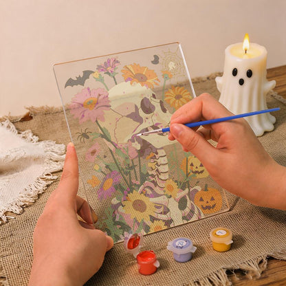 Lampe à peindre par numéro Crâne en Fleurs, vue 6, Maison Artsen