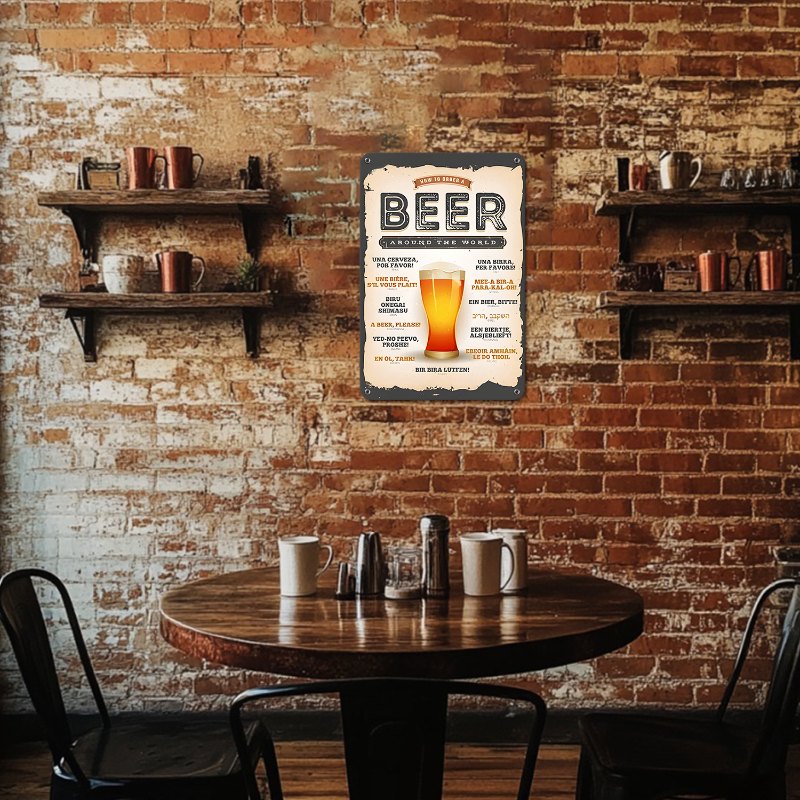 Affiche en métal à peindre par numéro Une Bière, s'il vous plaît, Maison Artsen