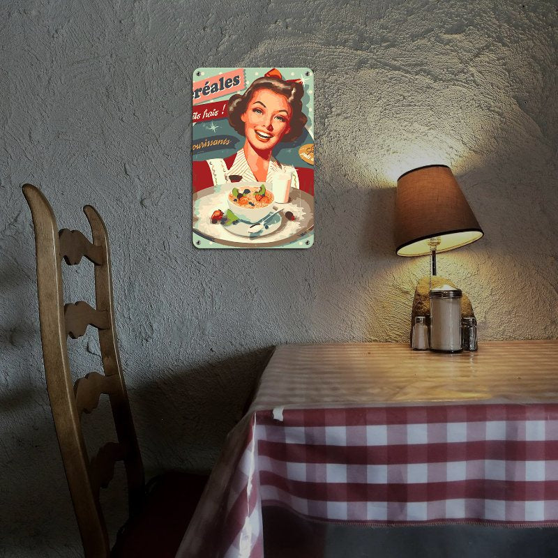 Affiche en métal à peindre par numéro Petit-Déjeuner Rétro, vue 5, Maison Artsen