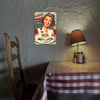 Affiche en métal à peindre par numéro Petit-Déjeuner Rétro, vue 5, Maison Artsen
