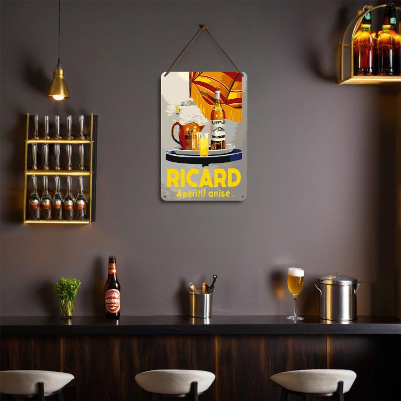 Affiche en métal à peindre par numéro Pastis en Terrasse, vue 6, Maison Artsen