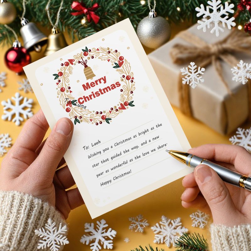 Cartes postales à peindre par numéro Joyeux Noël, vue 8, Maison Artsen