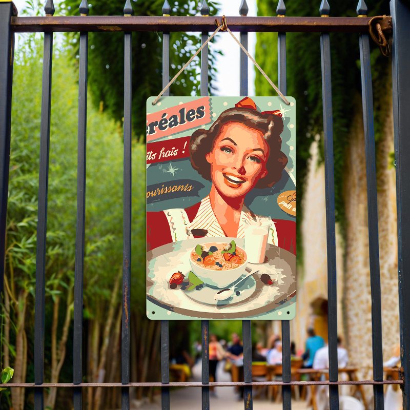 Affiche en métal à peindre par numéro Petit-Déjeuner Rétro, vue 6, Maison Artsen