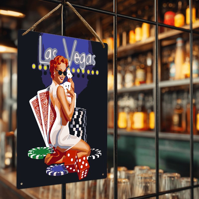 Affiche en métal à peindre par numéro Nuit à Las Vegas, Maison Artsen