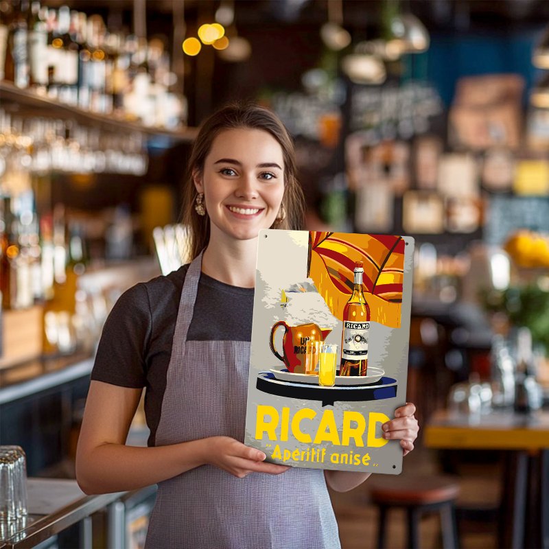 Affiche en métal à peindre par numéro Pastis en Terrasse, vue 7, Maison Artsen