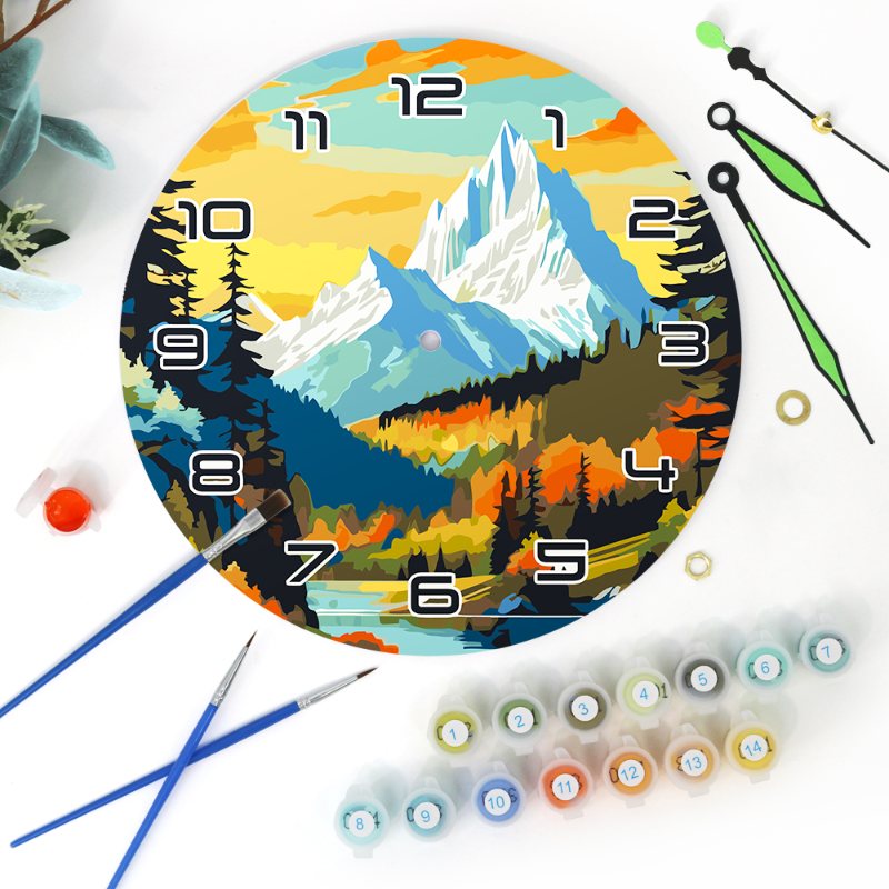 Horloge à peindre par numéro Sommet Doré, vue 7, Maison Artsen