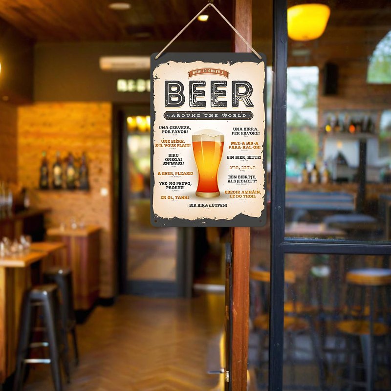 Affiche en métal à peindre par numéro Une Bière, s'il vous plaît, vue 6, Maison Artsen