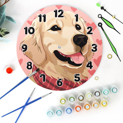 Horloge à peindre par numéro Sourire de Golden, vue 5, Maison Artsen