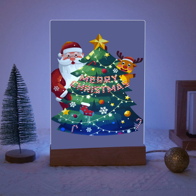 Lampe à peindre par numéro Le Sapin du Père Noël, vue 2, Maison Artsen