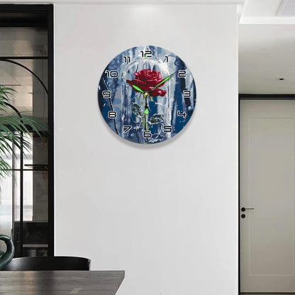 Horloge à peindre par numéro Rose sous Cloche, vue 2, Maison Artsen
