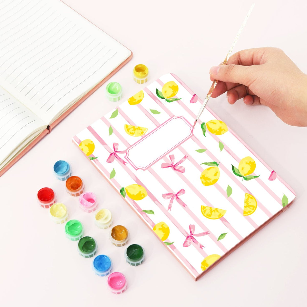 Carnet à peindre par numéro Citrons et Petits Nœuds, vue 5, Maison Artsen