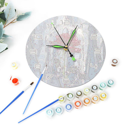 Horloge à peindre par numéro Rose sous Cloche, vue 9, Maison Artsen