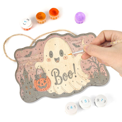 Pancarte à peindre par numéro Petit Fantôme Boo, vue 7, Maison Artsen