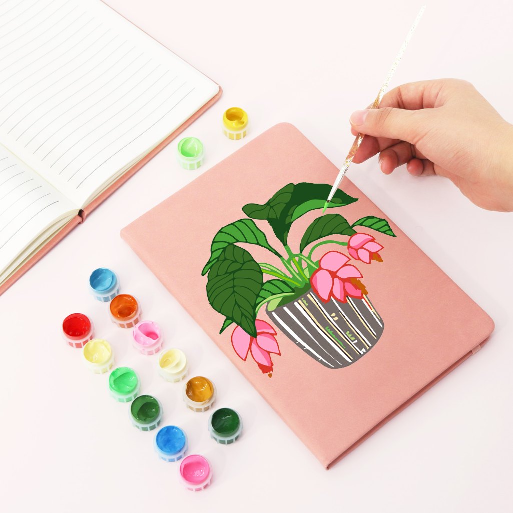Carnet à peindre par numéro Plante en Fleurs, vue 7, Maison Artsen