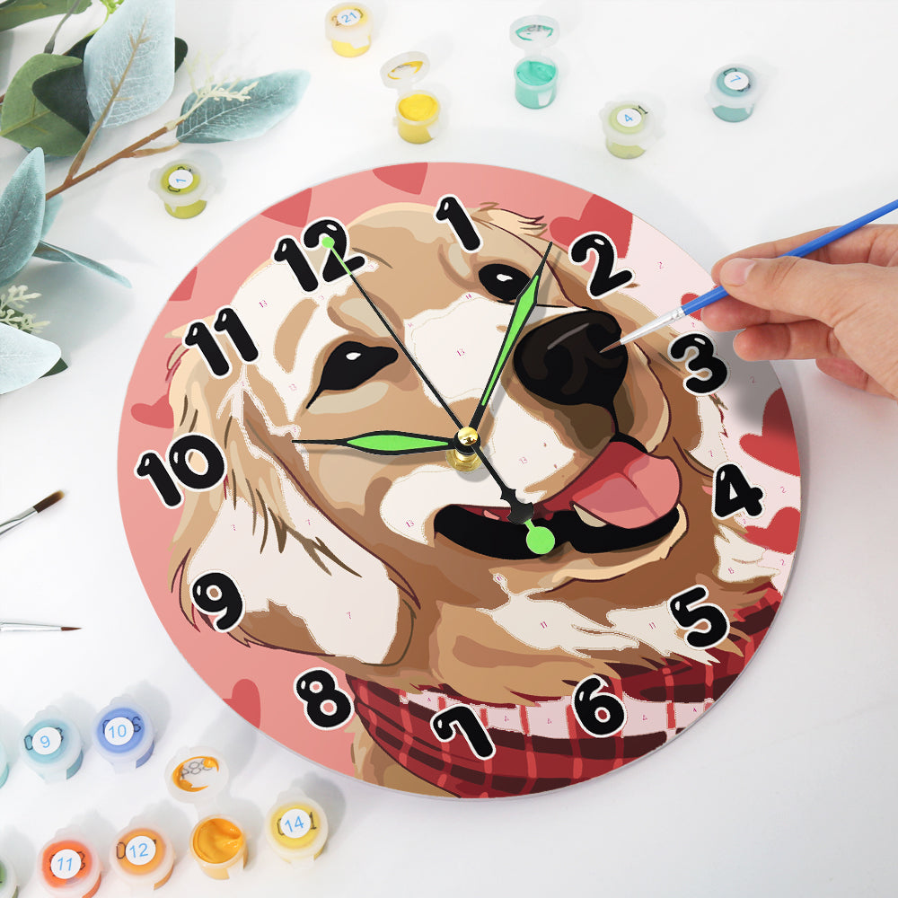 Horloge à peindre par numéro Sourire de Golden, vue 7, Maison Artsen