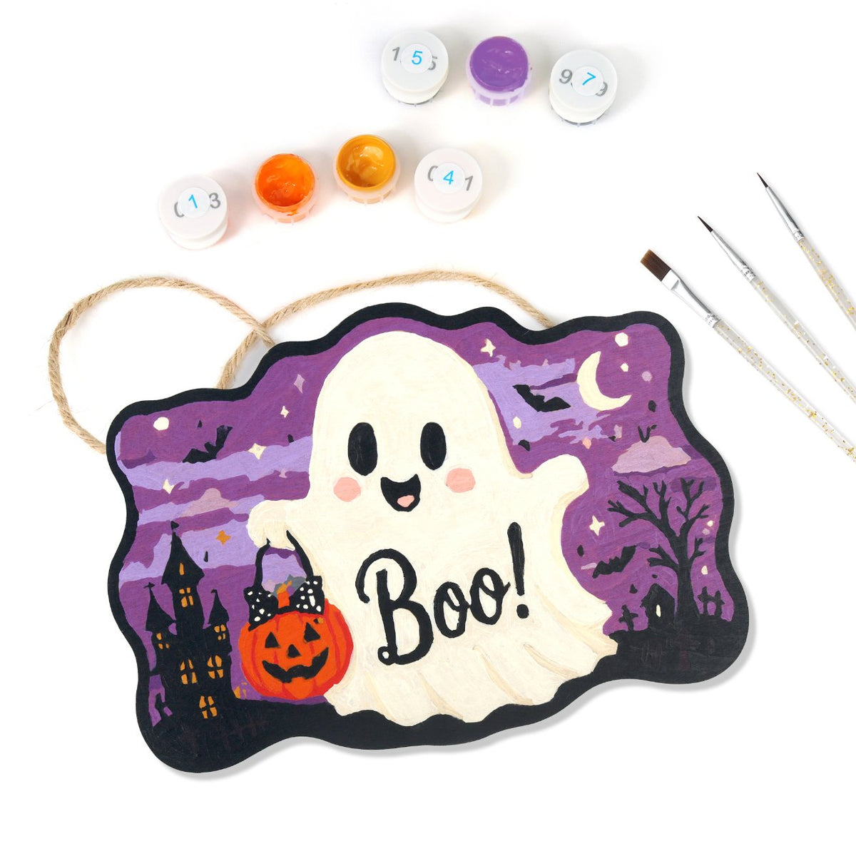 Pancarte à peindre par numéro Petit Fantôme Boo, vue 3, Maison Artsen