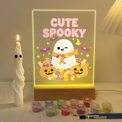 Lampe à peindre par numéro Petit Fantôme Gourmand, vue 2, Maison Artsen