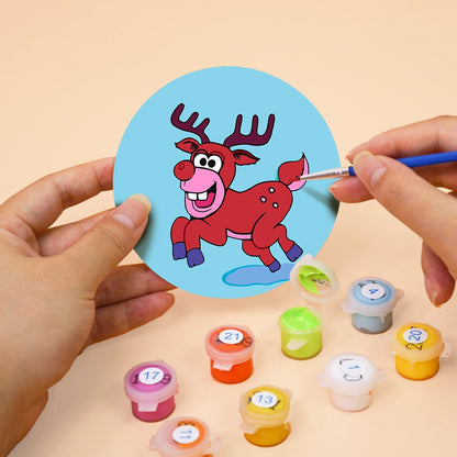 Sous-verres à peindre par numéro Noël Loufoque, vue 6, Maison Artsen
