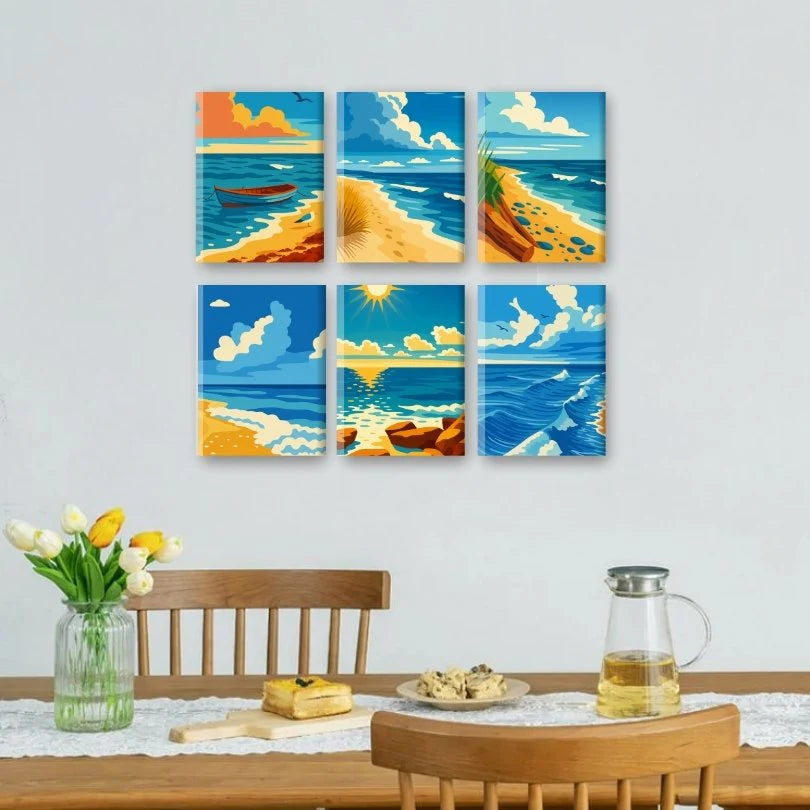 Peintures par numéro Ile déserte en décoration murale – sur le thème des îles paradisiaques – Maison Artsen