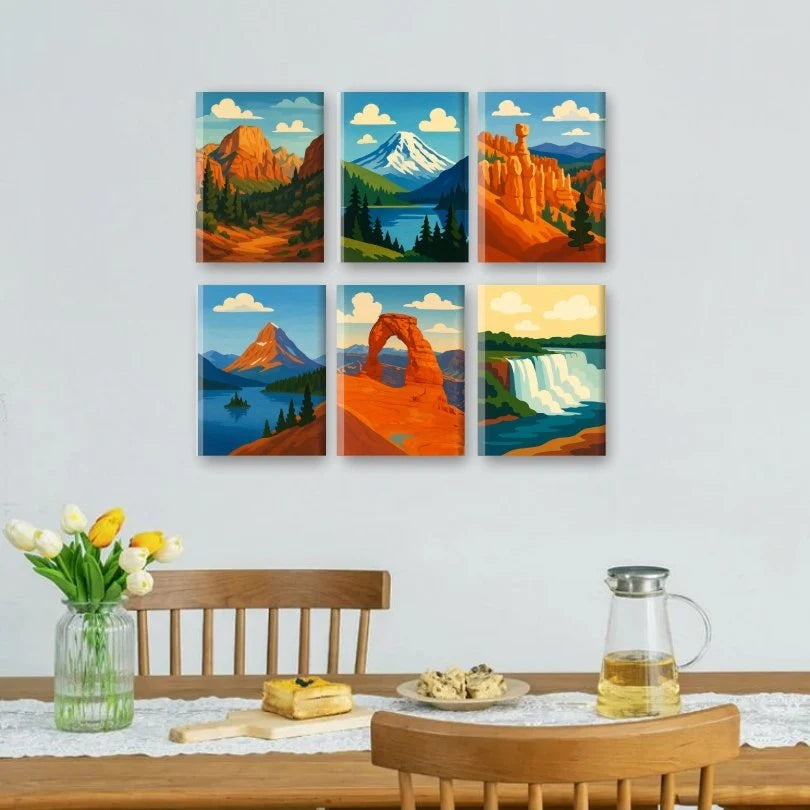 Peintures par numéro American National Parks en décoration murale – inspiré des grands parcs nationaux américains – Maison Artsen
