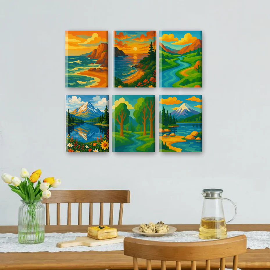 Peintures par numéro Magnifiques Paysages en décoration murale – aux paysages grandioses – Maison Artsen
