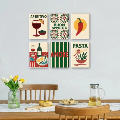 Peintures par numéro Buon Appetito en décoration murale – aux couleurs de l'Italie – Maison Artsen