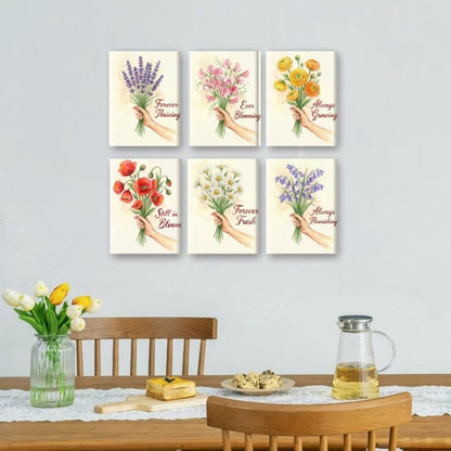 Peintures par numéro Fleurs & Citations en décoration murale – mêlant fleurs et citations inspirantes – Maison Artsen