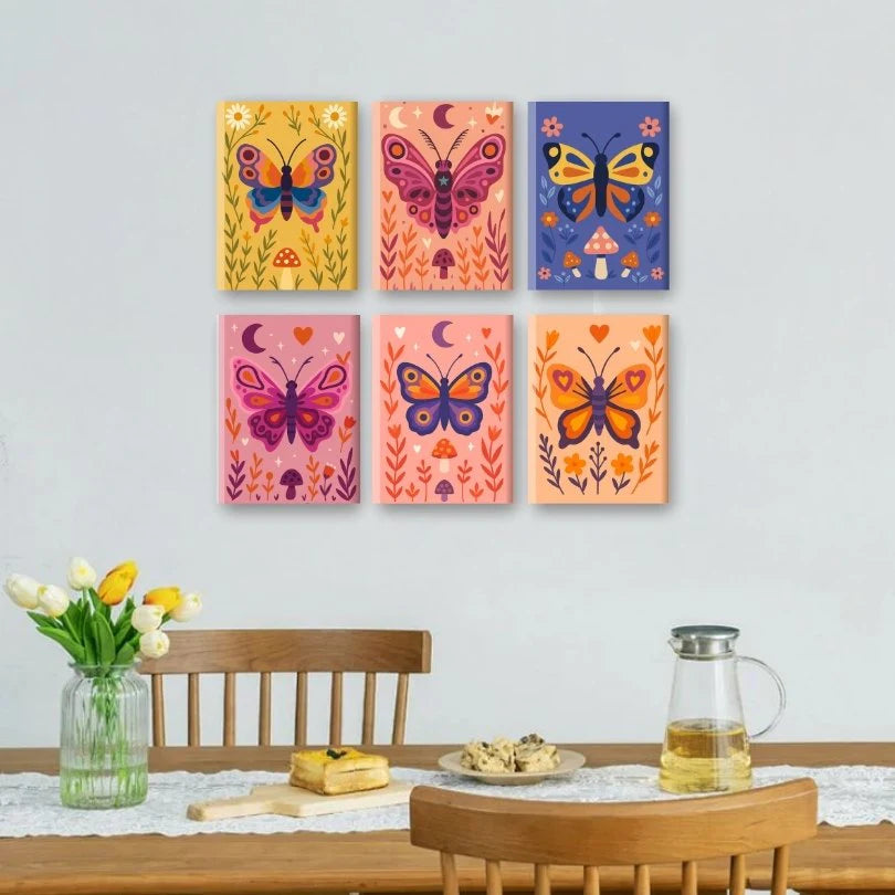 Peintures par numéro Papillons en décoration murale – sur le thème des papillons – Maison Artsen