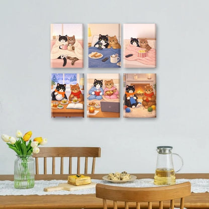 Peintures par numéro Chats Cozy en décoration murale – sur le thème des chats – Maison Artsen