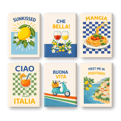 Coffret 6 peintures par numéro Italian Buona Vita – inspiré de l'art de vivre italien – Maison Artsen
