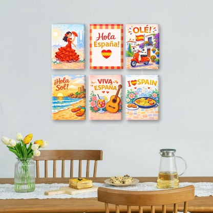 Peintures par numéro Viva Espana en décoration murale – aux couleurs de l'Espagne – Maison Artsen