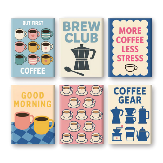 Coffret 6 peintures par numéro Coffee First – pour les amoureux du café – Maison Artsen