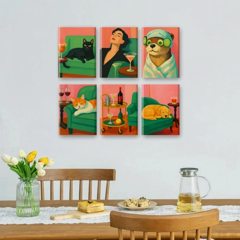 Peintures par numéro Chilling at home en décoration murale – pour une ambiance cocooning – Maison Artsen