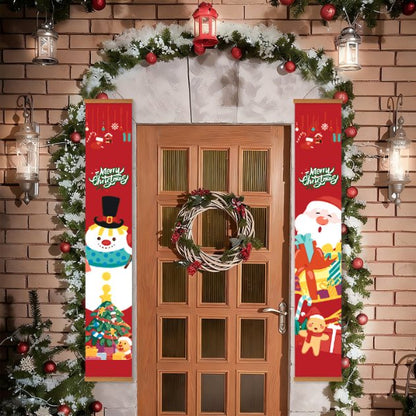 Panneaux de porte à peindre par numéro Père Noël et Bonhomme de Neige, vue 4, Maison Artsen