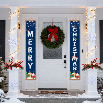 Panneaux de porte à peindre par numéro Merry Christmas Bleu Nuit, Maison Artsen