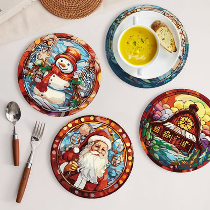 Sets de table à peindre par numéro Noël en Vitrail, vue 3, Maison Artsen