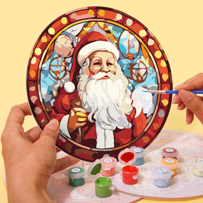 Sets de table à peindre par numéro Noël en Vitrail, vue 6, Maison Artsen