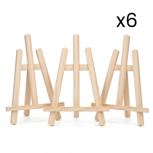 Coffret 6 peintures par numéro Petit chevalet en bois - Pack de 6 – aux couleurs inspirantes – Maison Artsen