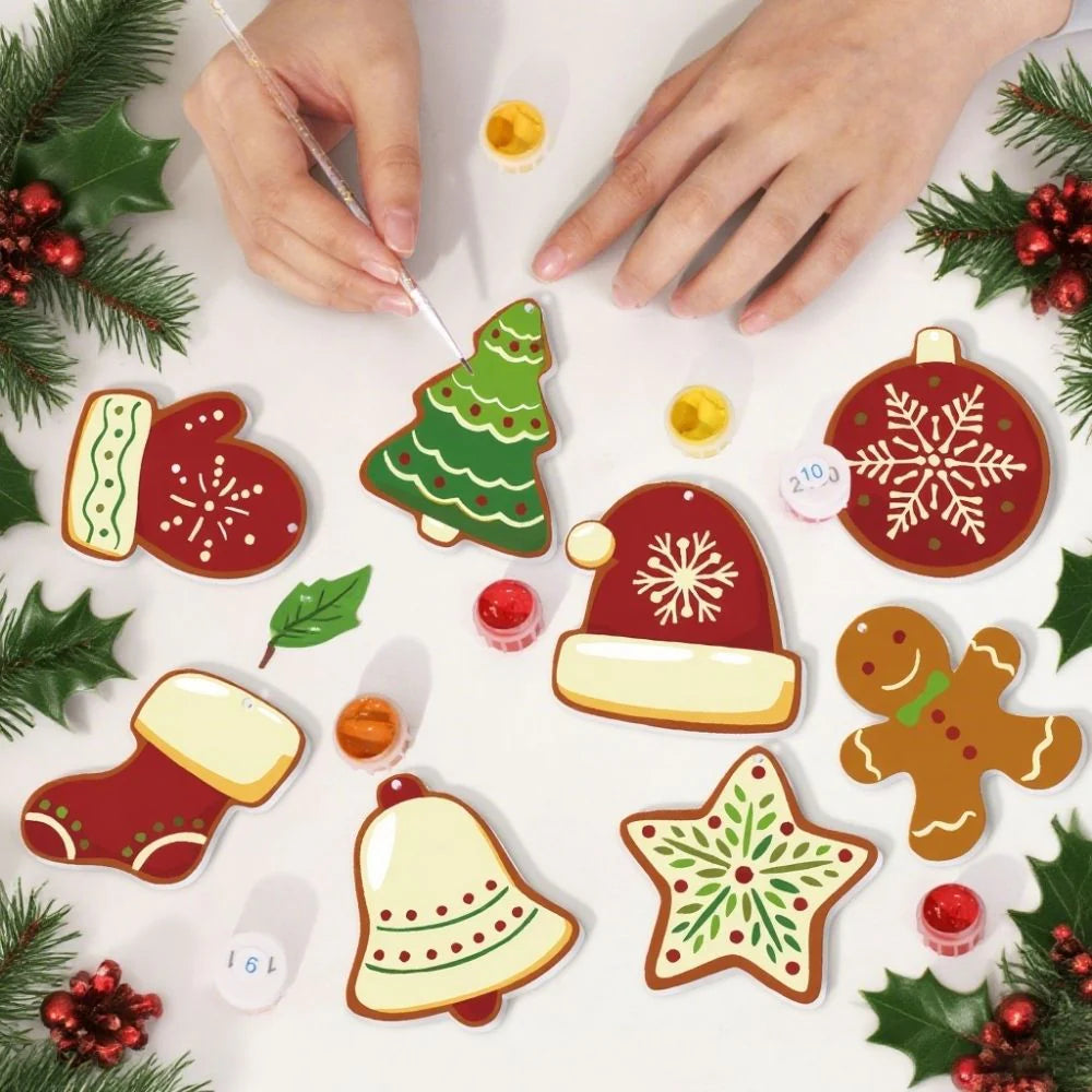 Peintures par numéro Flocons de Neige en décoration murale – pour un Noël magique – Maison Artsen