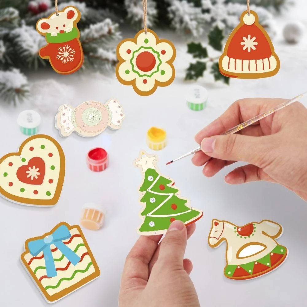 Peinture par numéro Hiver Gourmand – détail toile – Maison Artsen