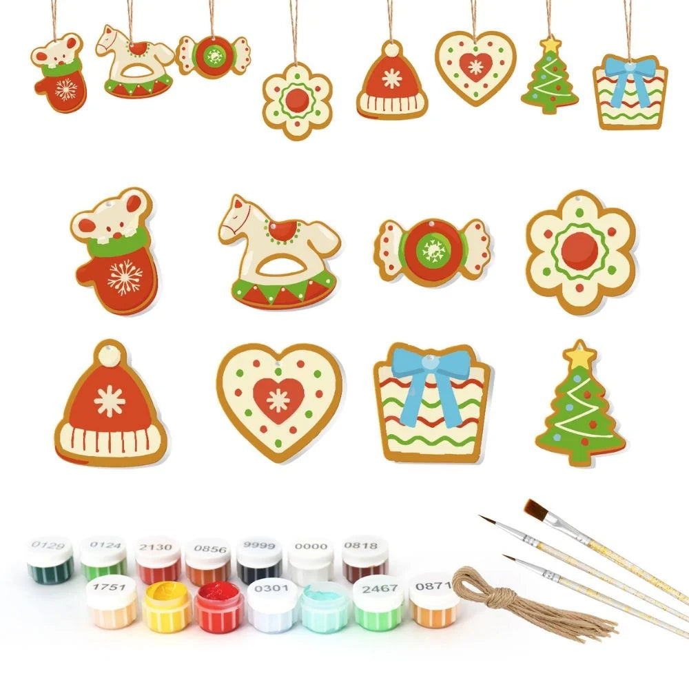 Peinture par numéro Hiver Gourmand – détail toile – Maison Artsen