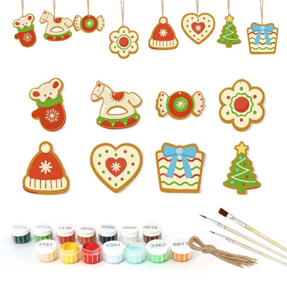 Peinture par numéro Hiver Gourmand – détail toile – Maison Artsen