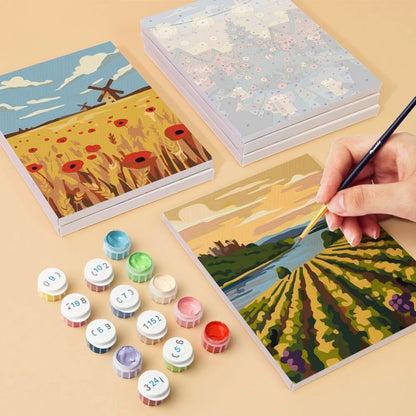 "Alsace" Paint-by-Numbers Set, 6 Canvases
