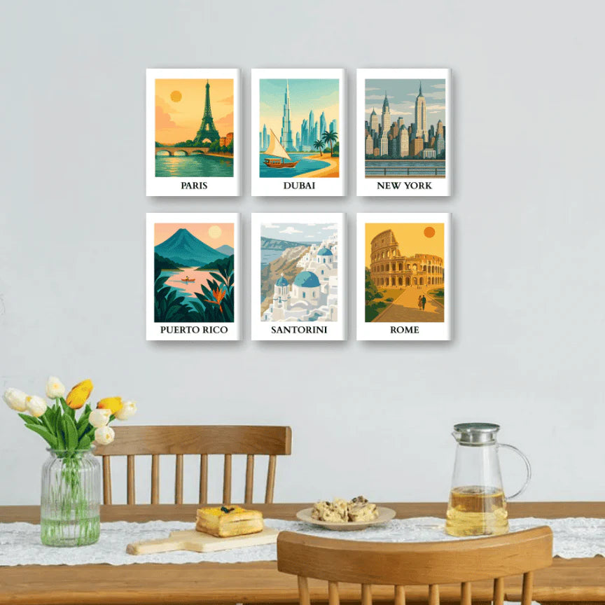 Peintures par numéro Capitales en décoration murale – inspiré des grandes capitales du monde – Maison Artsen