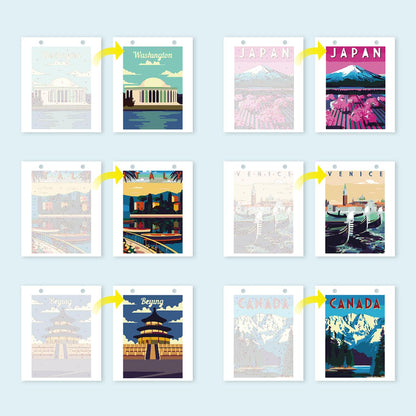 Calendrier 2027 peinture par numéro Affiches du Monde, Maison Artsen – vue 15